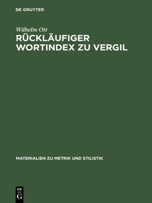 cover image of Rückläufiger Wortindex zu Vergil
